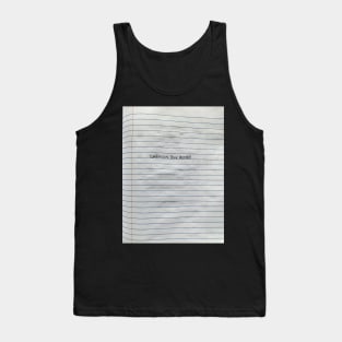 Composition Book Pattern BLK Tank Top